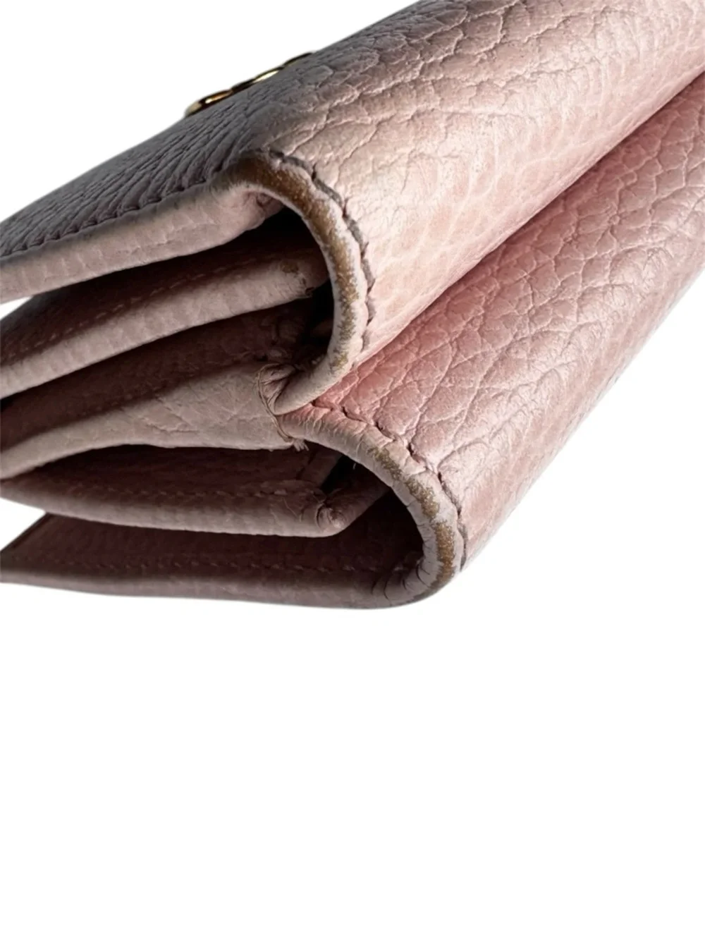 Gucci Marmont GG Blush Pink Pebbled Leather Trifold Compact Wallet with COA - Picture 11 of 13